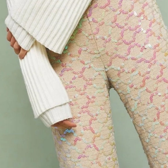 NWT - Anthropologie wide leg sequin Showstopper pants - Picture 2 of 4